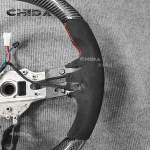 Volante Deportivo de Fibra de Carbono Compatible con <span class=keywords><strong>Mercedes</strong></span> <span class=keywords><strong>Benz</strong></span> W205 W212 CLA W117 W222 S550 GLA X156 GLC63 G500, Piezas Automotrices - Product Image 5