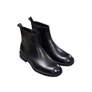 Bottes carrées pour hommes, printemps-été, style britannique rétro, à lacets, semelle épaisse, faites à la main, bottines hautes, antidérapantes, respirantes - Product Image 5