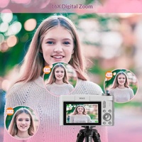 Appareil photo numérique transfrontalier de nouvelle génération avec capteur CCD 4K haute définition, carte SD et écran rabattable