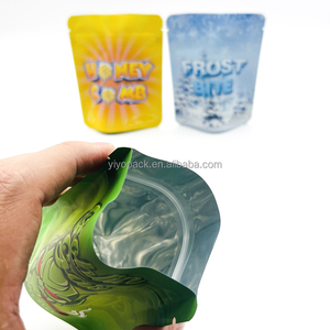 Bolsa de Plástico de Poliéster con Cierre Hermético a Prueba de Olores para Alimentos y Dulces, con Logotipo Personalizado, 1 onza, 28 <span class=keywords><strong>gramos</strong></span>, 7 <span class=keywords><strong>gramos</strong></span>, 4x5 pulgadas, 3.5 <span class=keywords><strong>gramos</strong></span> - Product Image 1