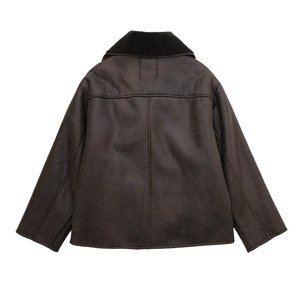 Chaqueta de Maternidad de Manga Larga de Cuero Sintético de Doble Cara, Estilo Urbano, Delgada, para Invierno, Estilo Europeo Americano - Product Image 2