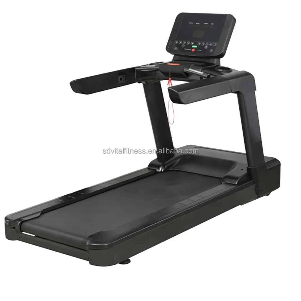 Populer Monitor besar layar LED mesin lari melengkung Treadmill kardio peralatan Gym Treadmill komersial
