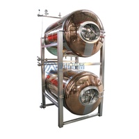 Offre Spéciale 7bbl rouge cuivre fermenteur double couche bière cuves de fermentation