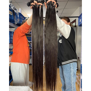 Échantillon gratuit de cheveux alignés de cuticules vierges brutes, paquets de cheveux vierges de 40 pouces, vente en <span class=keywords><strong>gros</strong></span> de vendeurs de cheveux humains vierges alignés de cuticules - Product Image 2