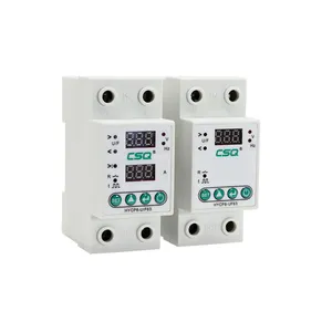 CSQ HYCP8 Ac Power System 220v 25A 63a Adjustable Over Voltage And Under Voltage Protection Va Protector