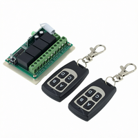Kit d'outils de remplacement DIY pour interrupteur de télécommande sans fil DC 24V 4 canaux 433Mhz 315Mhz avec circuit intégré et 2 émetteurs