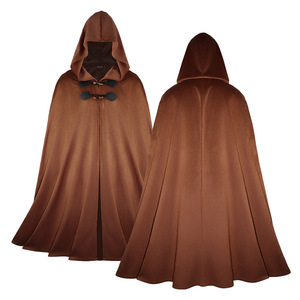 Capa Medieval de Terciopelo con Capucha, Capa Renacentista Steampunk con Capucha, Capa Vintage para Cosplay de Mago o Caballero, Disfraz de Halloween - Product Image 2