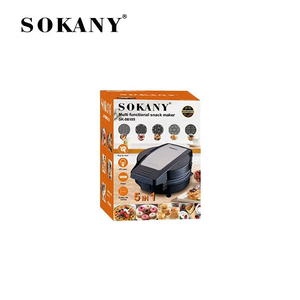 Grill électrique Sokany 600W, nouveau modèle 5 en 1, pour panini, gaufres, beignets et sandwichs, <span class=keywords><strong>mini</strong></span> grill 5 en 1 pour usage domestique et hôtelier - Product Image 4