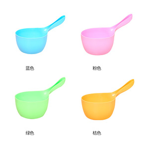Delicacy <b>Plastic</b> Water Scoop Large Capacity Long Handle Candy Color <b>Kitchen</b> Spoon For Cleaning And Feeding - Product Image 3