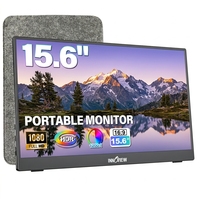 15,6 Zoll 60Hz IPS Tragbarer Monitor FHD 1080P für Unterwegs Konferenz-Display Hoher Kontrast HDR Schutzhülle für Reisen