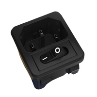 Prise électrique industrielle en nylon 15A/250V IEC C14 2-en-1 avec interrupteur