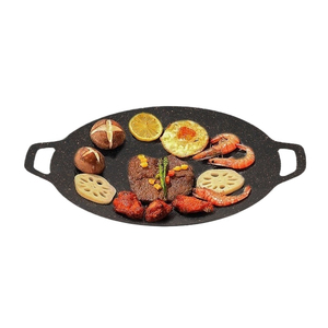 Plaque de cuisson antiadhésive en pierre Maifan incroyablement efficace, sans fumée, avec poignées, pour les dîners en plein air, le camping, le jardin et la cour. - Product Image 5