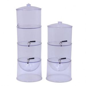 Claro acrílico duradero 3-Galón bebidas servir dispensador refrigerado con 3-de cámara de hielo Base y de los ejes - Product Image 1