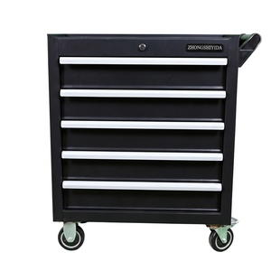 Chariot à outils 5 tiroirs en acier laminé à froid avec glissières à roulement à billes, chariot à outils robuste pour <span class=keywords><strong>garage</strong></span> et atelier - Product Image 1