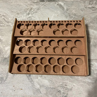 Support en bois pour 44 pinceaux - Organisateur de bureau pour pinceaux, support pour stylos, pinceaux, marqueurs