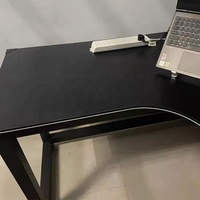 Bureau d'angle pour la maison, bureau de jeu en forme de L, bureau d'ordinateur avec étagère