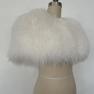Chaqueta de Mujer de Lujo, Nueva Colección 2026, Chaqueta Corta de Piel de Cordero, Bolero de Piel de Oveja Mongol Auténtica - Product Image 5