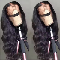 Perruque sans colle avec fermeture en dentelle HD 13x4, cheveux brésiliens 100% naturels, haute densité, 16-36 pouces, afro kinky straight, vente en gros