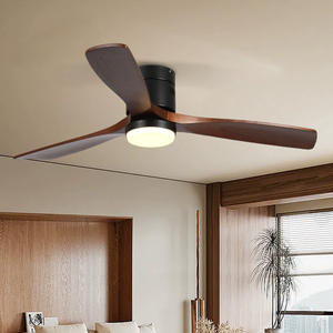 Meilleur prix Ventilateur de plafond décoratif vintage de style américain 220v avec interrupteur de télécommande de conception moderne de lumière LED - Product Image 1
