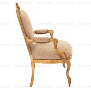 <span class=keywords><strong>Fauteuil</strong></span> de salon d'intérieur antique de style <span class=keywords><strong>Louis</strong></span> <span class=keywords><strong>XV</strong></span> français - Product Image 3