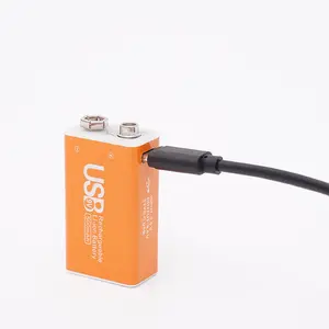 Hochwertige aa aaa-Ersatzbatterien 1850 AWH wiederaufladbare Li-Ionen-Batterie 9 V 500 mAh USB Typ-C Lithiumbatterie