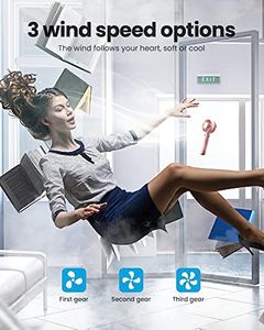 Portable Handheld Fan USB Rechargeable Battery Operated <b>Desk</b> Personal Fan Standing 3 Speeds Strong Wind Mini Car Use CE/FCC - Product Image 5