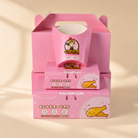 Boîte à emporter personnalisée pour poulet frit chaud, ailes de poulet frites, emballage en papier, boîte en papier kraft pour plats à emporter