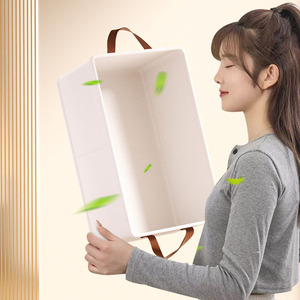 Clothing Organizer <b>Storage</b> <b>Box</b> Rectangular Foldable Stackable Lidless For Wardrobe <b>Drawer</b> Style Household Use - Product Image 3