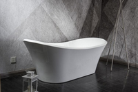 Baignoire traditionnelle polonaise, dimensions 1700 x 750, baignoire profonde pour adultes, baignoire autoportante à double marchepied