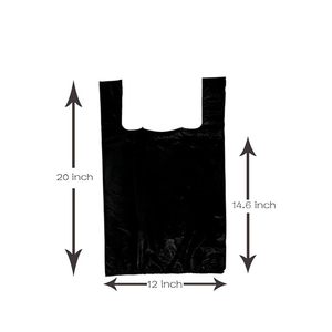 Bolsas de plástico Bolsas de compras Bolsas de agradecimiento Bolsas de supermercado reutilizables y desechables-Medidas 11,5X6,25X21, 15mic, 0,6 Mil - Product Image 2