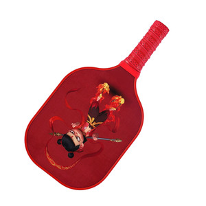 Raquette de pickleball en fibre de verre Nezha Cartoon, 40 trous, antidérapante, pour entraînement, pour adultes, forme standard - Product Image 3