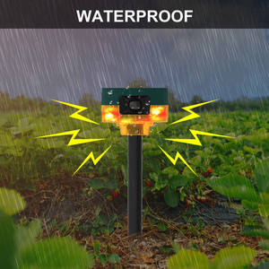 Năng lượng mặt trời có thể sạc lại vỏ cây chó răn đe siêu âm động vật Repellent cho trang trại động vật hoang dã chim và mèo con thú Repeller - Product Image 4