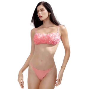 Costume da bagno intero HJD Plus Size modellante con controllo pancia, tinta unita, in Spandex Poliestere BZ77311 - Product Image 3