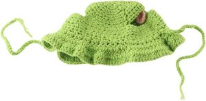 Chapeaux pour animaux de compagnie en laine tissés à la main, écologiques, personnalisés, en crochet, forme d'animaux de dessin animé mignons, été-printemps, petites et moyennes tailles, vente en gros - Product Image 6