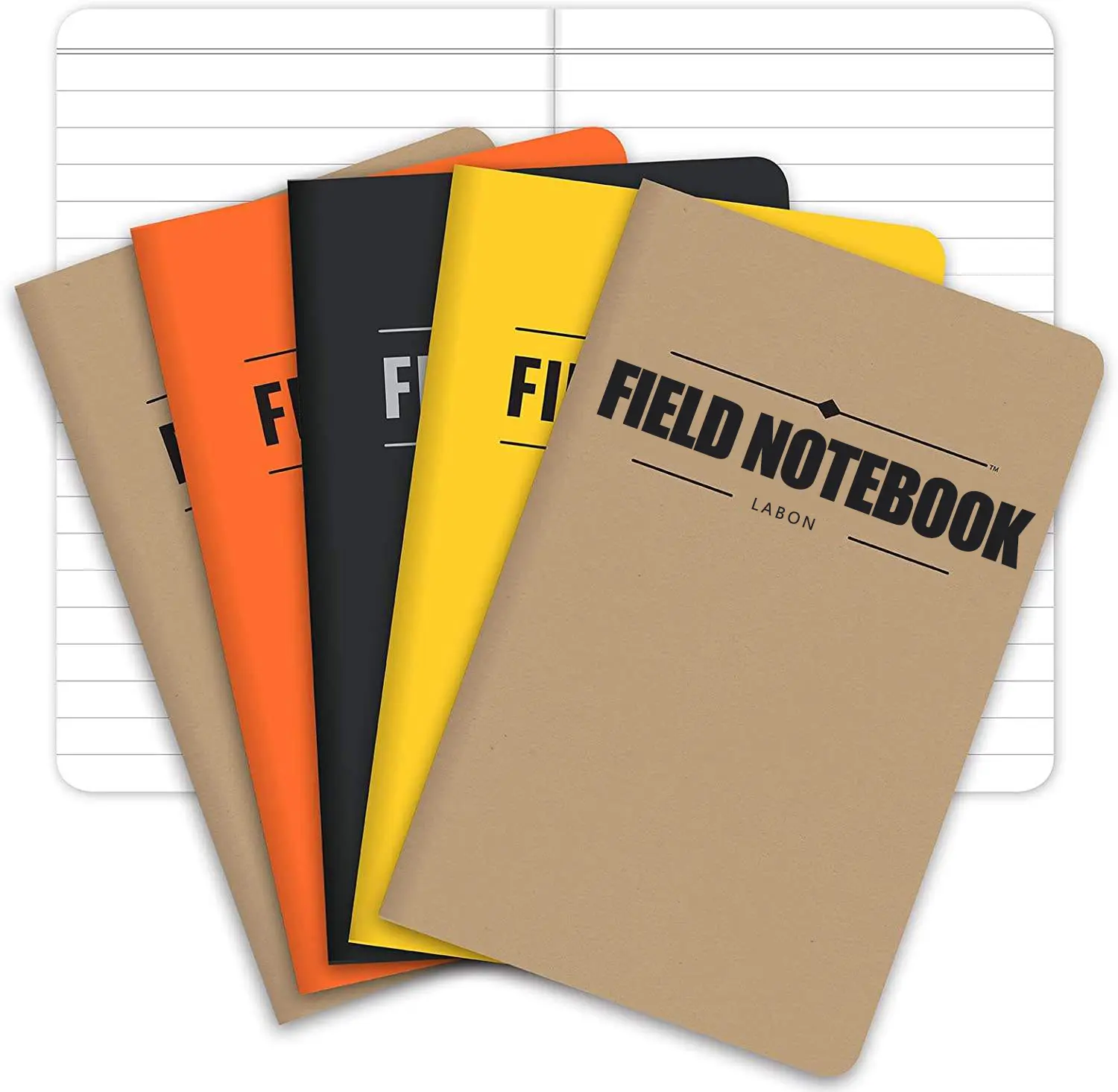 LABON Custom Printing Kraft Portable Lined Memo Mini Field Notebook/Pocket Journal