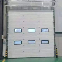 Puerta de Almacén Industrial Seccional Vertical de Alta Seguridad con Motor Lateral Americano Duradero, Paneles Aislados y Ventanas
