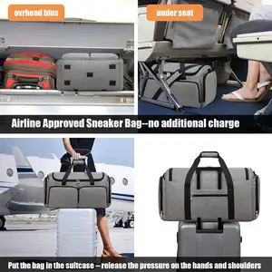 Custom Portable Design Duffle Gym Sports New Design Sneaker Bag Sports Sneaker Travel Bag With 3 Adjustable Luggage Strap