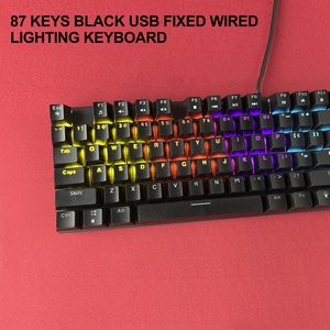 Tùy Chỉnh 26-Key Chống-Bóng Ma 87-Key Tkl Kích Thước Màu Đen USB Có Dây Bàn Phím Cơ Khí Với Đèn Nền - Product Image 4