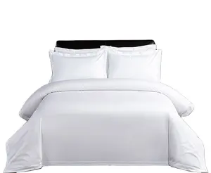 定制250 300 400 600 1000线数埃及棉4 pcs床单酒店设计床上用品床单套装