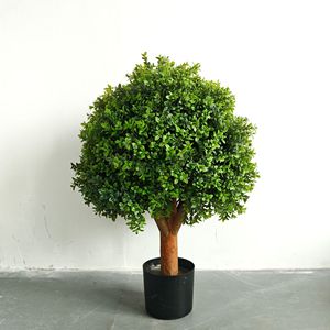 Para Amazon Olivo <span class=keywords><strong>Artificial</strong></span> Bonsai Bola de plástico verde en maceta Decoración interior/exterior Venta al por mayor para porche Patio Boj - Product Image 6