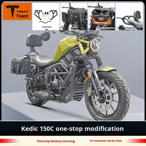 Sacs latéraux rétro en <span class=keywords><strong>toile</strong></span> imperméable et barre de protection en fibre de carbone <span class=keywords><strong>pour</strong></span> kit de protection moteur robuste Qidian Kiden KD150C - Product Image 6