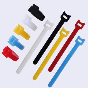 En gros, Serre-câbles auto-adhésifs type chat, multicolores au choix, avec bande auto-agrippante en nylon (type Velcro) pour le regroupement de câbles - Product Image 1