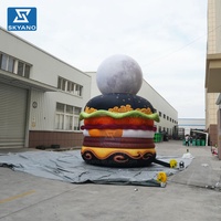 Modèle de hamburger gonflable géant, hot-dog, crêpe mexicaine, accessoire utilisé pour la publicité et la promotion de la restauration