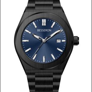 Green Classic Business Men's <b>Watch</b> Custom Stainless Steel Chronograph Luminous High Quality 5BAR Waterproof Quartz <b>Watch</b> Box - Product Image 5