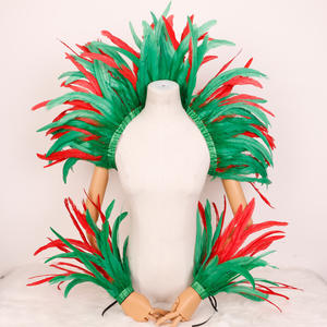 Plumas de Alta Calidad para Desinfección, <span class=keywords><strong>Carnaval</strong></span>, Halloween, Mascarada, Accesorios de Actuación, Chal de Plumas para Hombres y Mujeres, Universal - Product Image 2