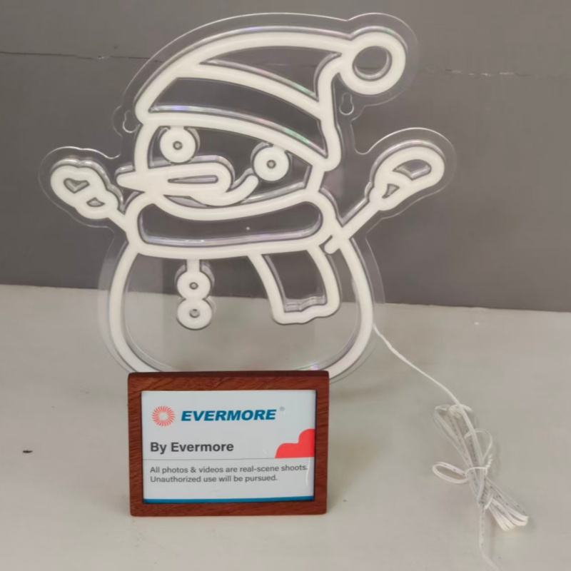 Evermore 2025 New Christmas Halloween Acrylic Neon Light Snowman Indoor Styling Atmosphere Light IP44