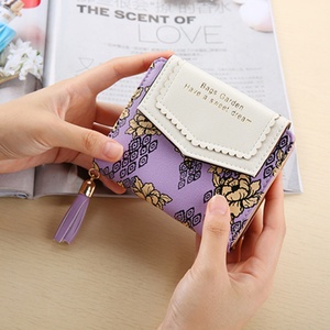 Portefeuille fin en PU Boshiho pour femmes, porte-monnaie, portefeuille court en PU pour femmes - Product Image 3