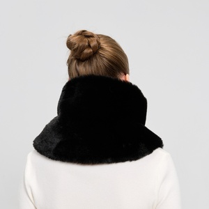 Écharpe en fausse <span class=keywords><strong>fourrure</strong></span> unie pour femmes, cache-cou d'hiver, <span class=keywords><strong>snood</strong></span> tendance - Product Image 2