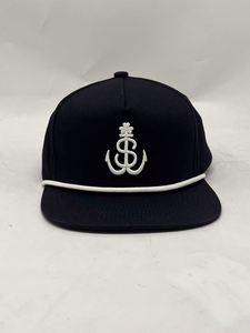 High Quality Fashion <b>Men</b> <b>Flat</b> Brim Baseball <b>Cap</b> 3D Puff Custom Logo 5 Panels <b>Cap</b> Snapback Hat With Rope Decoration - Product Image 4