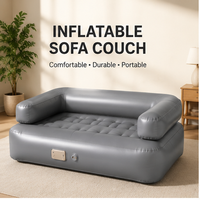 Canapé gonflable, lit d'appoint avec dossier et accoudoirs, pompe électrique, chaise longue pliable pour la maison, le camping, vente en gros OEM
